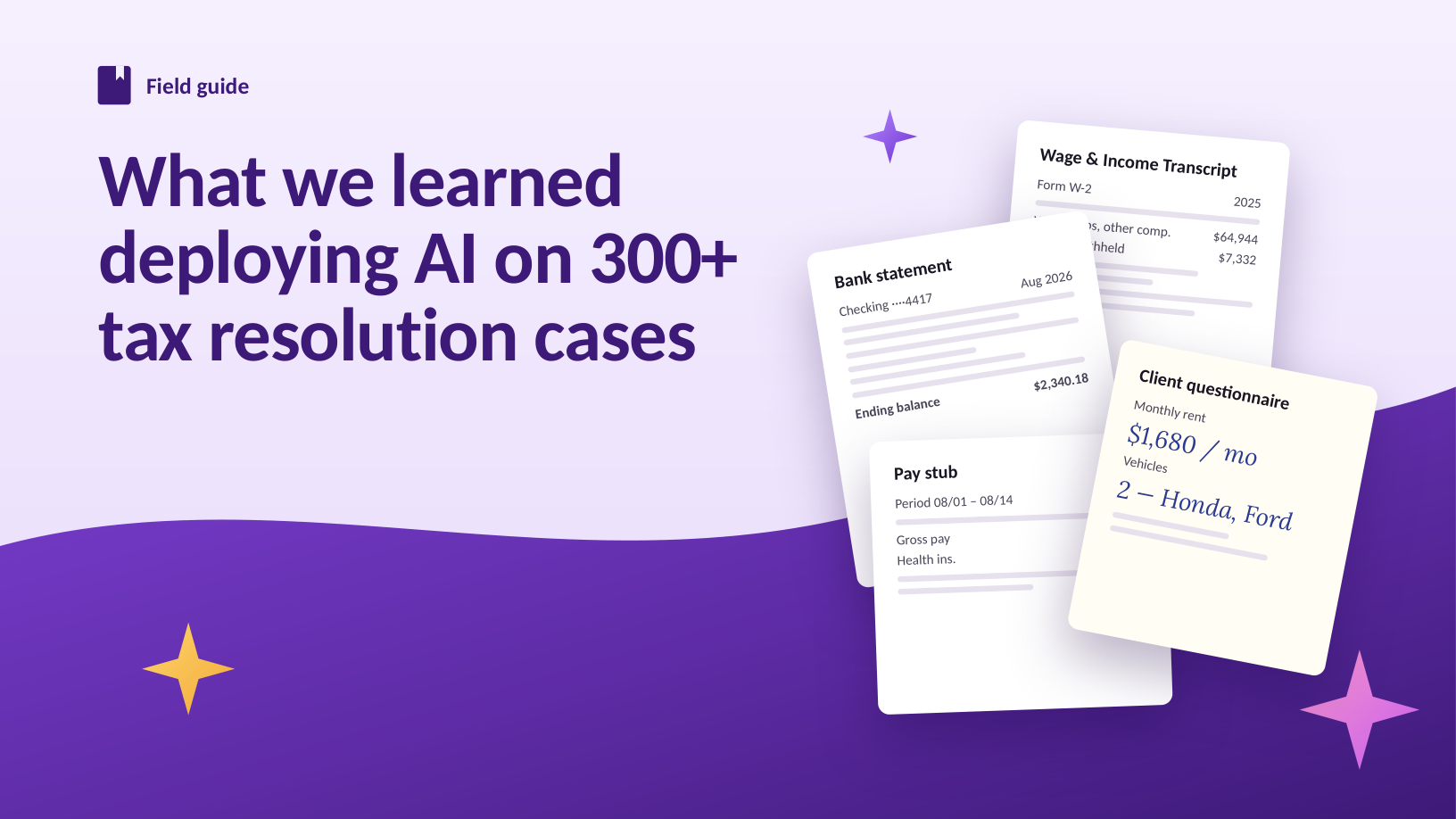 Cover of the Rima field guide, What we learned deploying AI on 300+ tax resolution cases